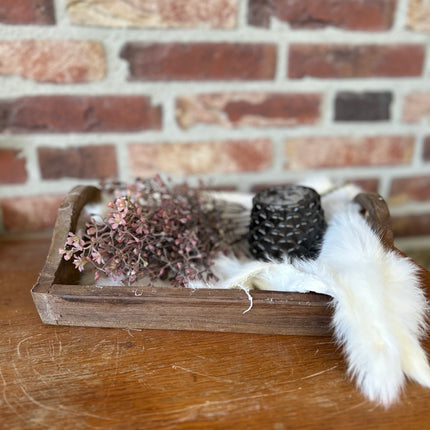 Cadeaupakket serveertray bruin-rood