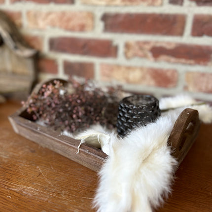 Cadeaupakket serveertray bruin-rood