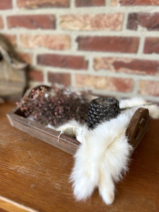 Cadeaupakket serveertray bruin-rood