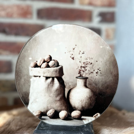 Glasplaatje Brocante Walnoot