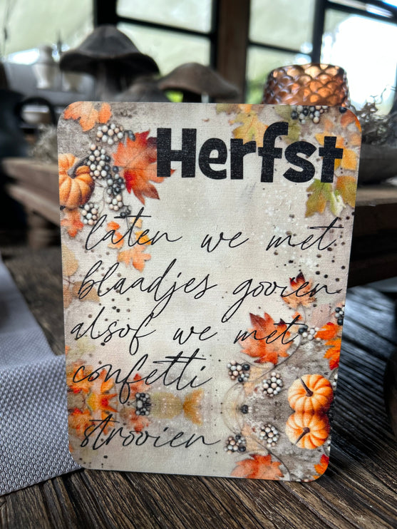 Kaart Herfst - Confetti