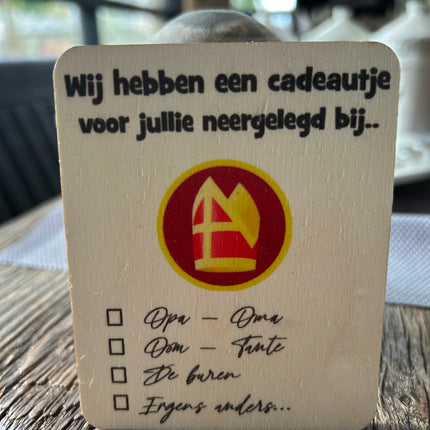 Kaartje Sint - cadeautje