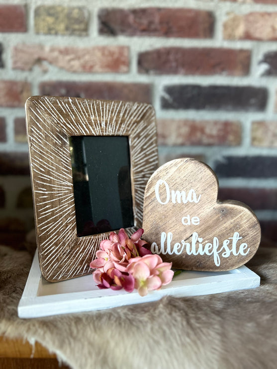 Cadeau pakket fotolijstje Oma de allerliefste