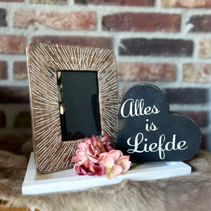 Cadeau pakket fotolijstje Alles is liefde