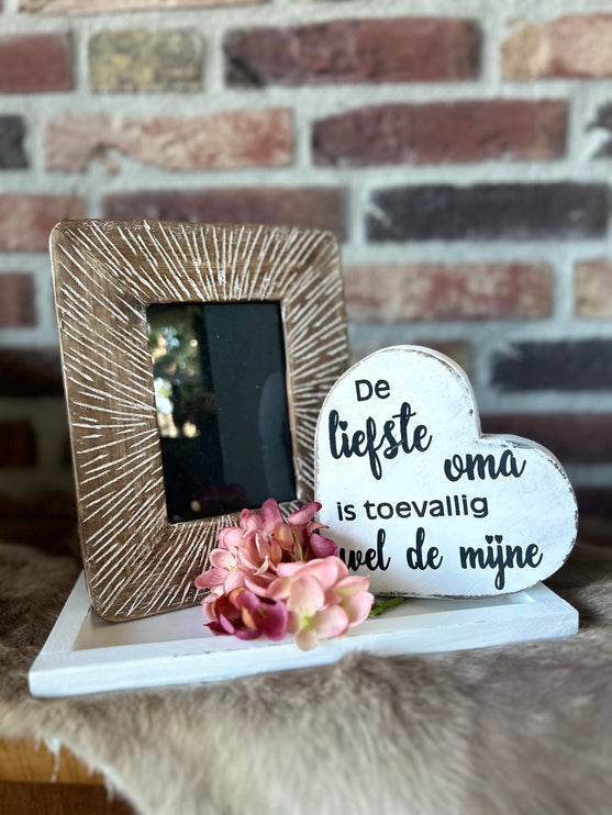 Cadeau pakket met fotolijstje De liefste oma