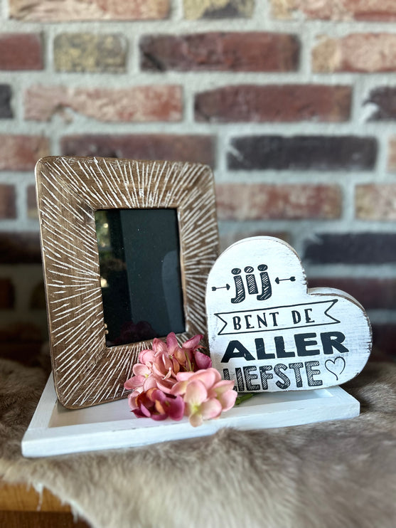 Cadeau pakket fotolijstje Jij bent de allerliefste