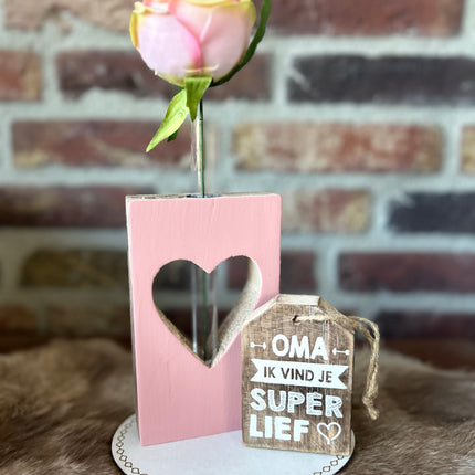 Cadeau pakket hangertje oma lief