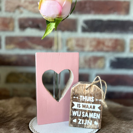 Cadeau pakket hangertje Thuis is waar wij samen zijn