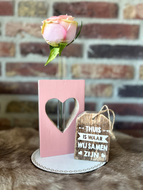 Cadeau pakket hangertje Thuis is waar wij samen zijn