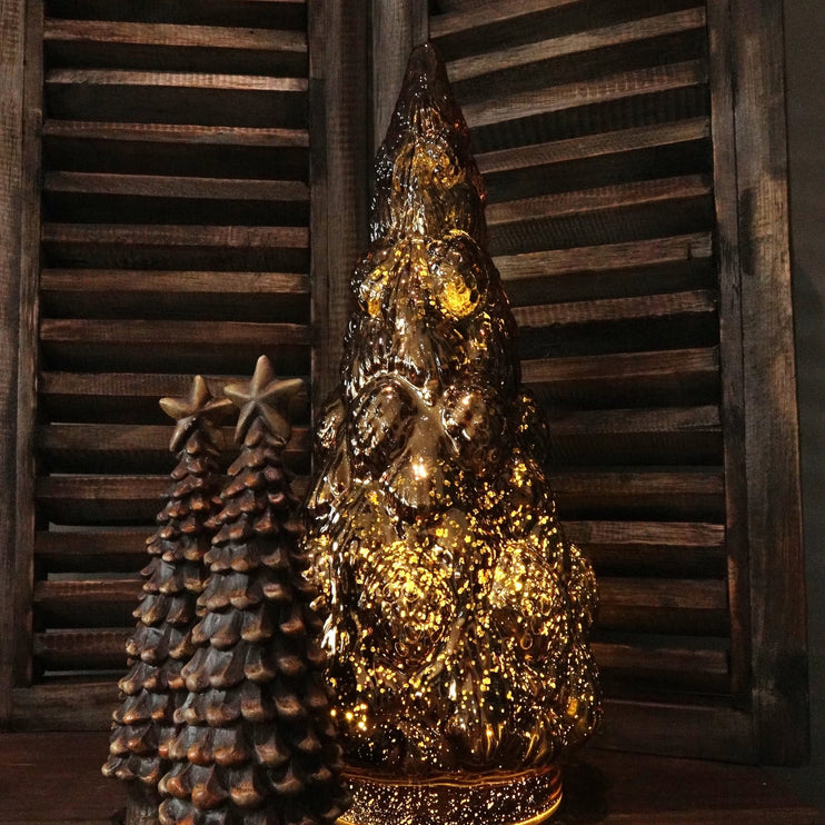 Glazen Kerstboom met verlichting