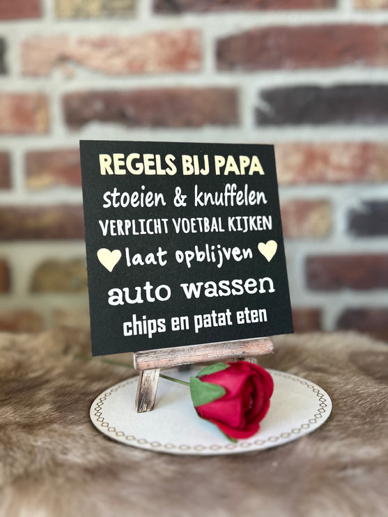 Cadeau pakket Regels bij papa