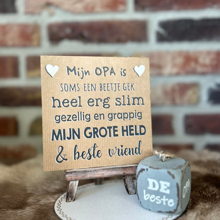 Cadeau pakket Opa kaart