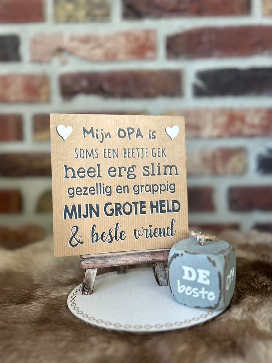 Cadeau pakket Opa kaart