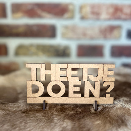 tekst met voetjes 7x15cm theetje doen? natural