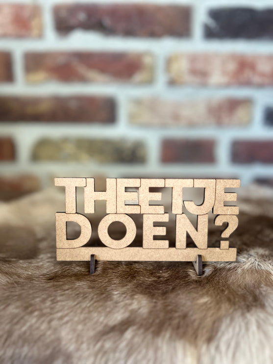 tekst met voetjes 7x15cm theetje doen? natural