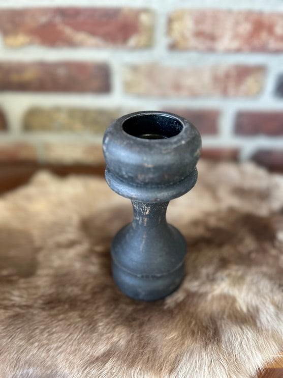 kandelaar A 15,5x7cm black wash
