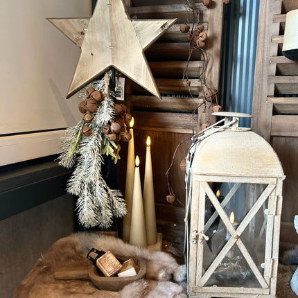 Kegelkaars Led set van 3 - in de kleur groen/oud-roze/zwart