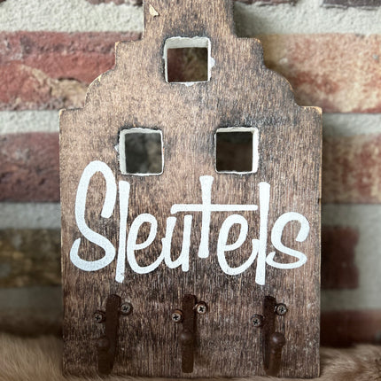 Huisje Sleutels 24x15cm natural