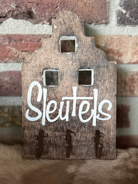 Huisje Sleutels 24x15cm natural