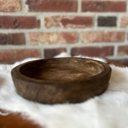 Donker houten schaaltje