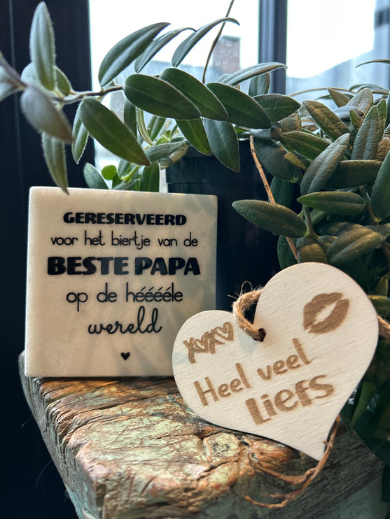 Marmeren onderzetter papa