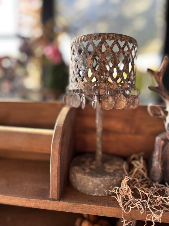 Tafellampje grijs-roest