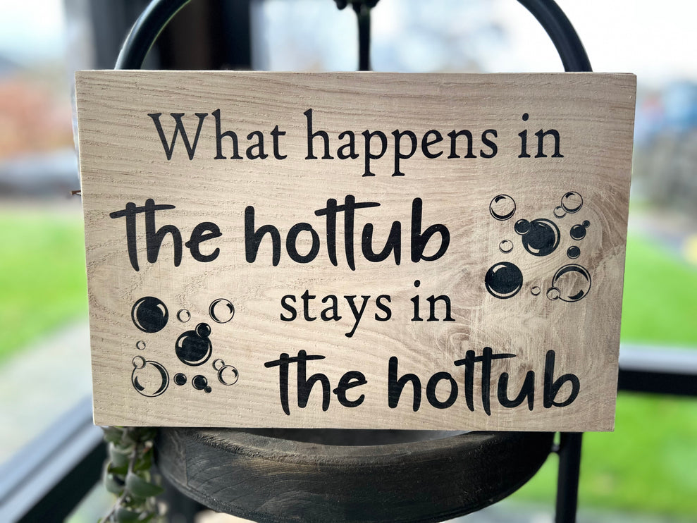 Tekstbord Hottub