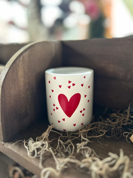 Cement Cancle Groot hart met kleine hartjes