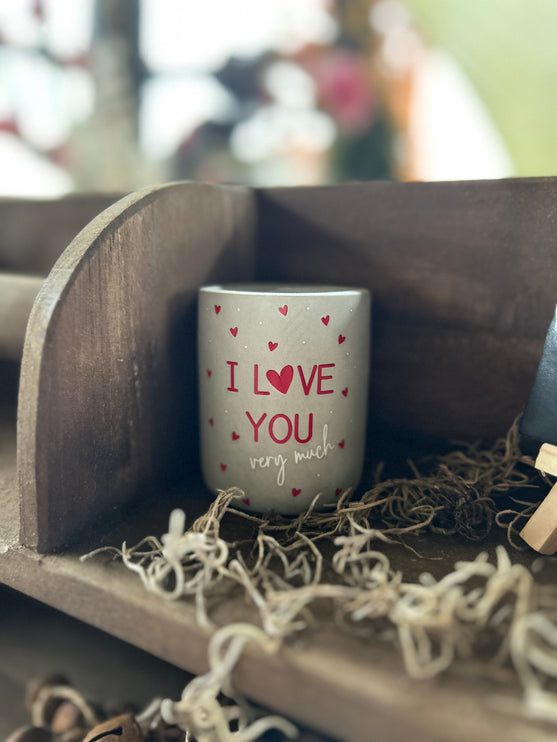 Cement Candle I love you very much