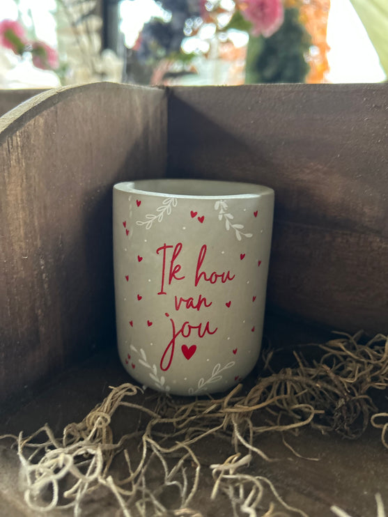 Cement Candle Ik hou van jou