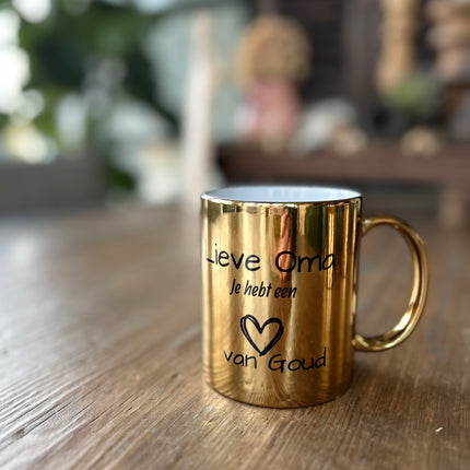 Mok Goud - Lieve Oma
