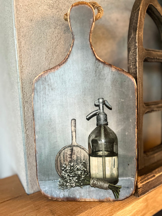 Houten plankje met print N