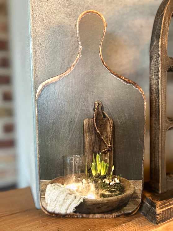 Houten plankje met print M