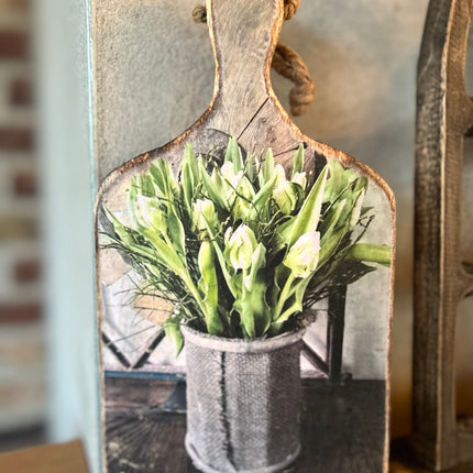 Houten plankje met print L