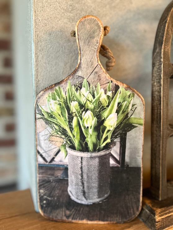 Houten plankje met print L