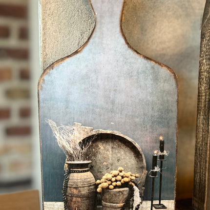 Houten plankje met print K