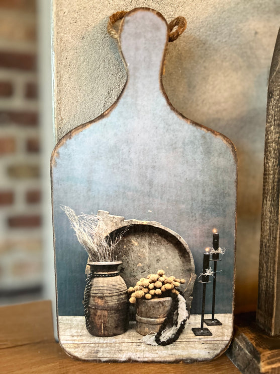 Houten plankje met print K