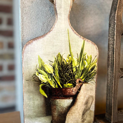 Houten plankje met print I