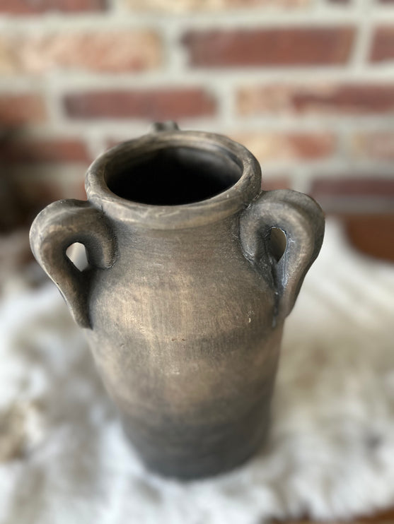 Vaas met handvat grey
