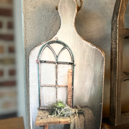 Houten plank met print H