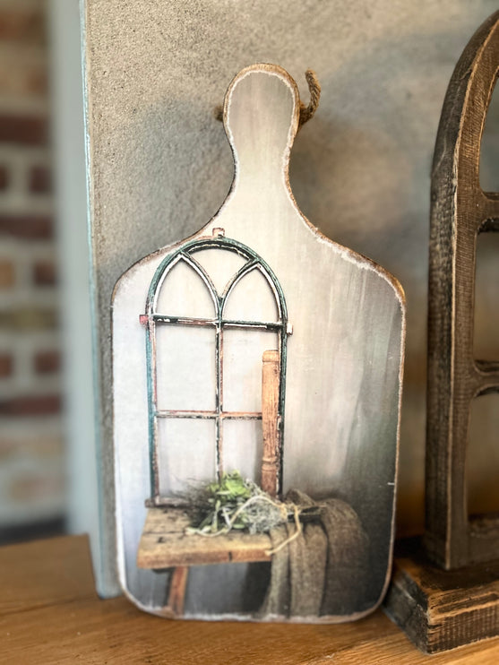 Houten plank met print H