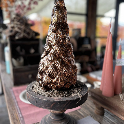 Houten plateau rond - Darkbrown