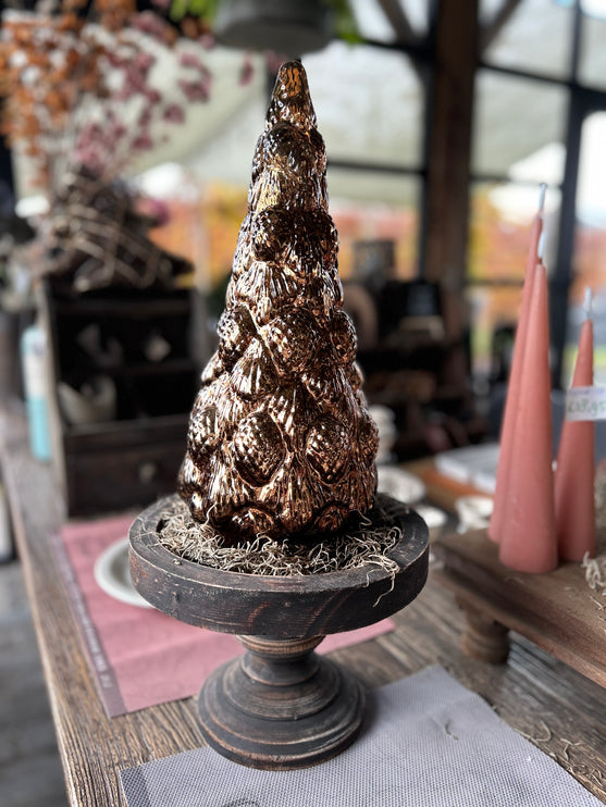 Houten plateau rond - Darkbrown