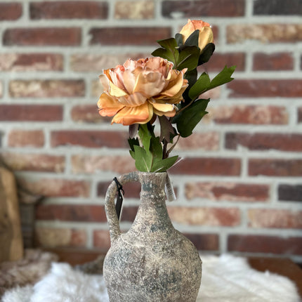 Kruik L Grijs met bloem