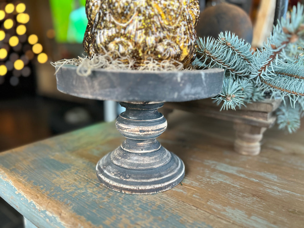 Houten plateau rond - Darkbrown