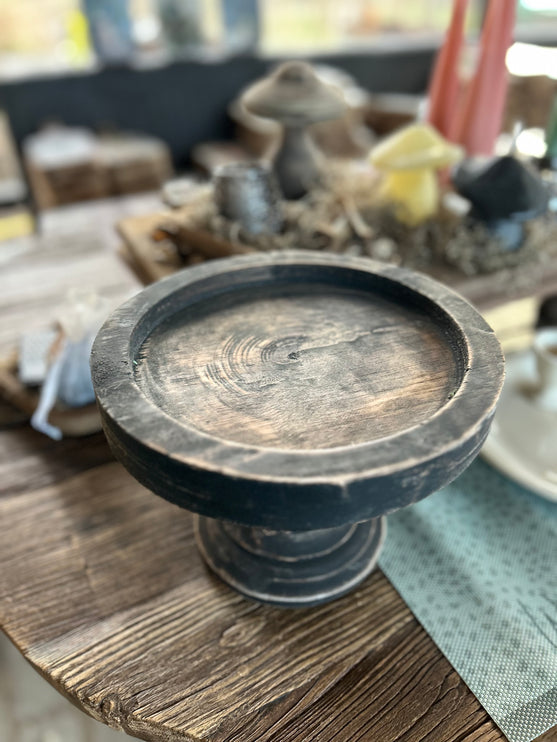 Houten plateau rond - Darkbrown