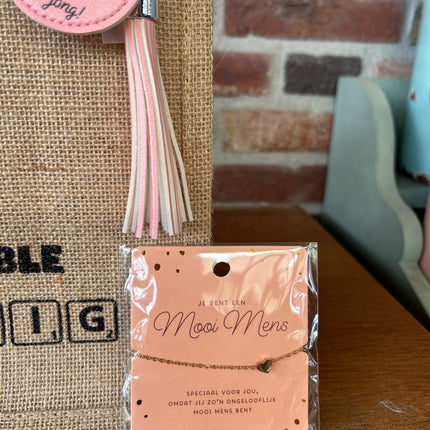 Cadeau Tas L 50 is maar 21 bij scrabble - Mooi Mens