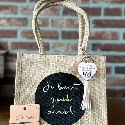Cadeau Tas Je bent goud waard - Je hebt een speciaal plekje in mijn hart