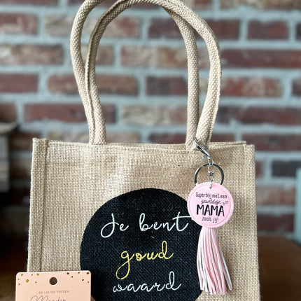 Cadeau Tas Je bent goud waard - Superblij met een geweldige mama zoals jij