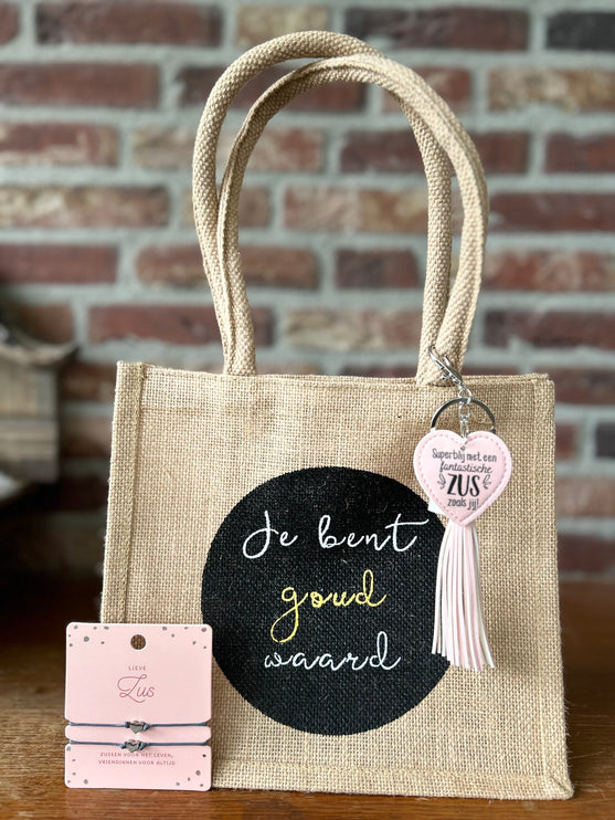Cadeau Pakket Je bent goud waard - Superblij met een fantastische zus zoals jij